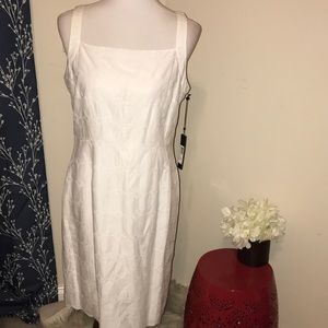 NEW Ivanka Trump White Eyelet Sleeveless Dress